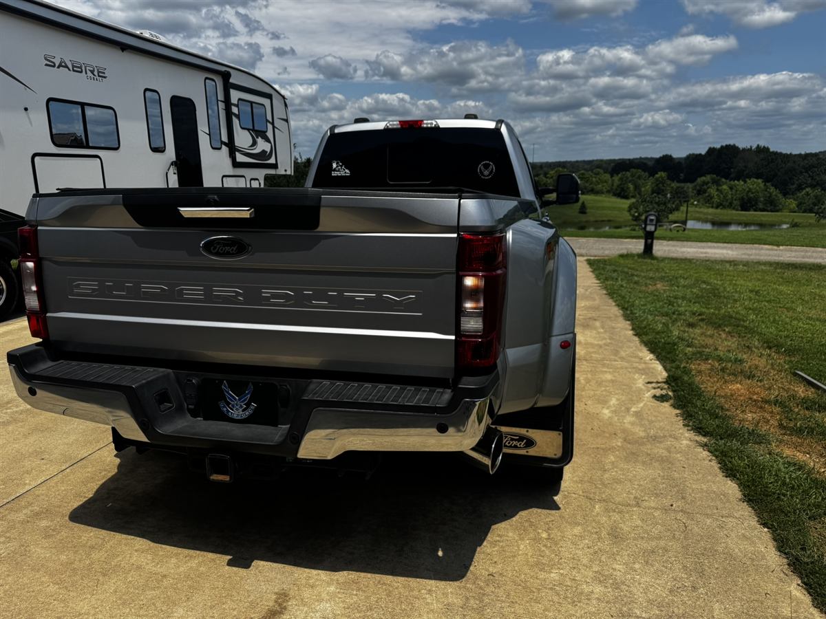 Ford Super Duty rear and tailgate after a wash