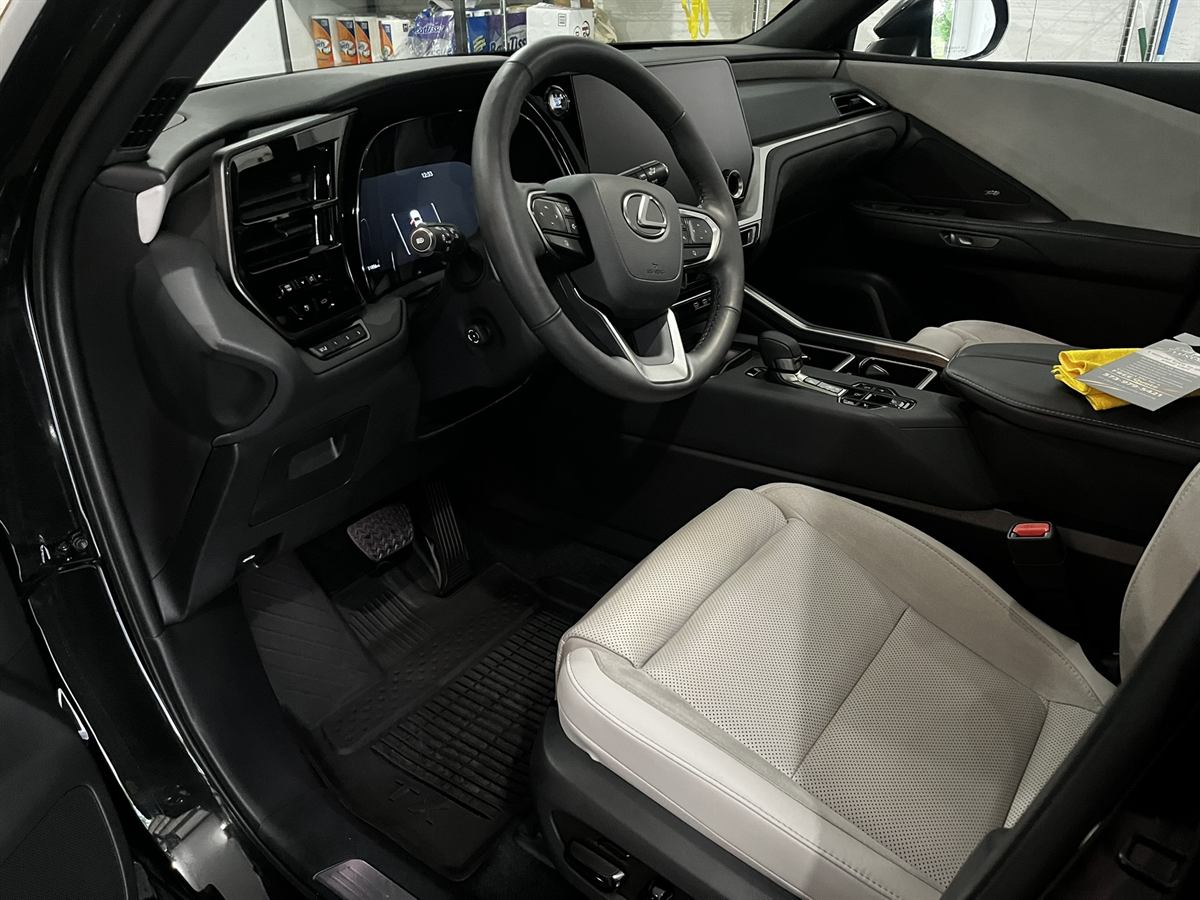 Dark cabin dash and vents after a detail