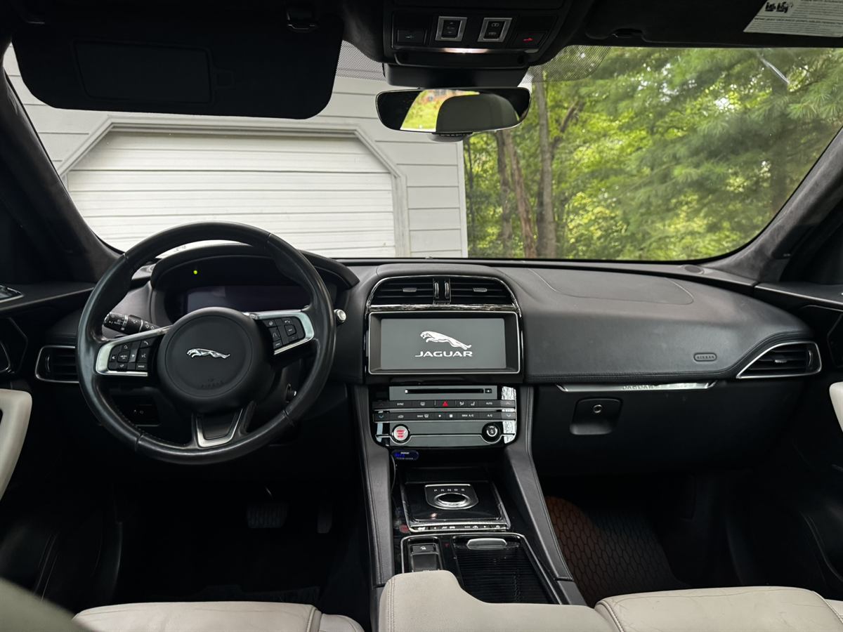 Jaguar dashboard and steering wheel after detailing