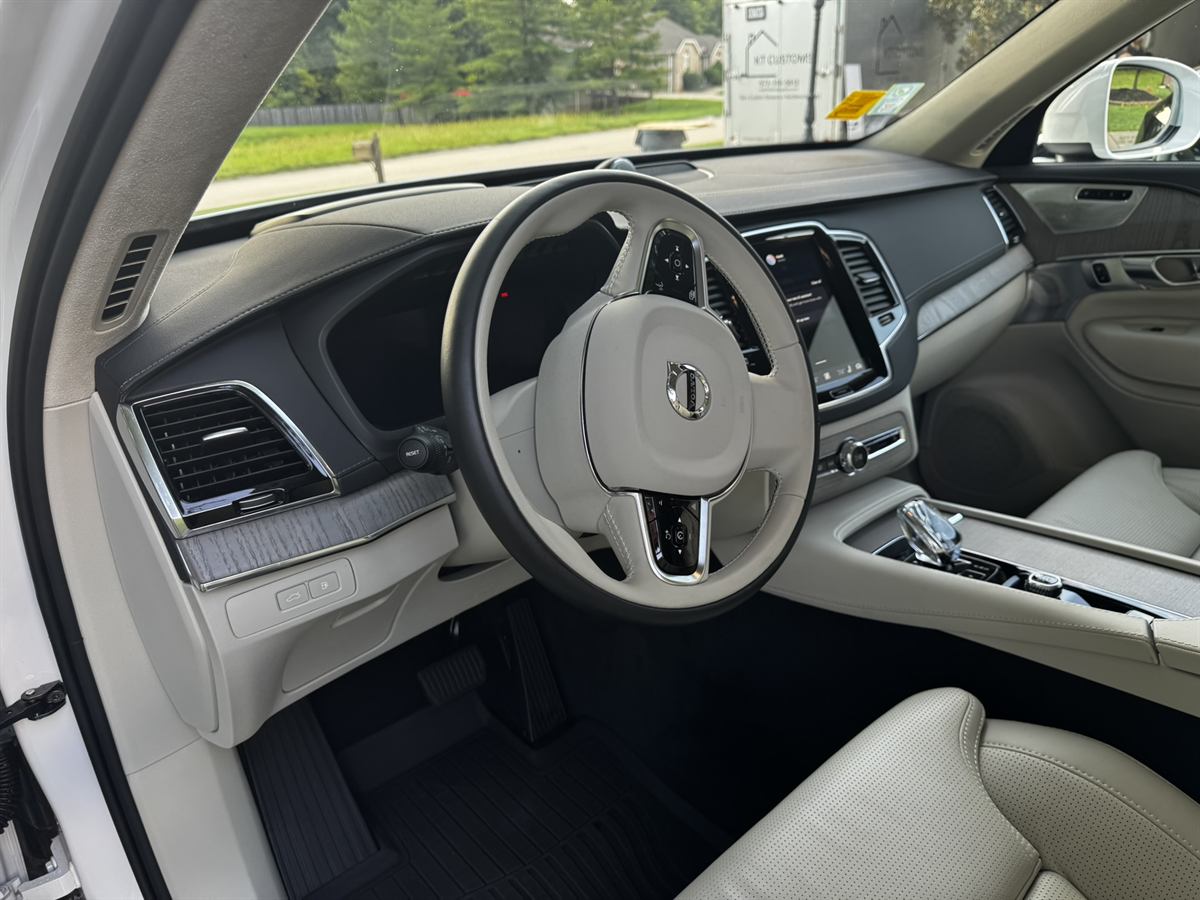 Volvo steering wheel and dash, leather cleaned